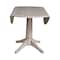 International Concepts Round 42 in Round Dual Drop Leaf Pedestal Table, 30.3 inH, Washed Gray Taupe, 42 W, 42 L, 30.3 in H K09-42DPT-27B - alternate 7